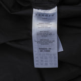 Sandro Paris Women's Black V-Neck Cotton Linen Short Dress Size 34 XS 6 R20627E