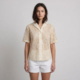 Sandro Women's Ecru Floral Lace Shirt Size 34 FR 6 UK 2 US SFPCM00436