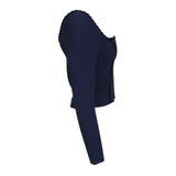 Sandro Women's Navy Square Neck Cropped Blouse Size 36 FR 8 UK 4 US SFPPU00880