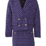 Sandro Women's Purple Jacket And Skirt Set Size 38 FR 10 UK 6 US SFPVE00736