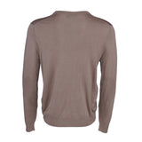 Hackett London Men's Brown Knit V-Neck Wool & Silk Sweater Size L HM702835