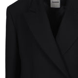 Sandro Women's Black Straight Cut Wool Blend Coat Size 34 FR 6 UK 2US SFPOU00458