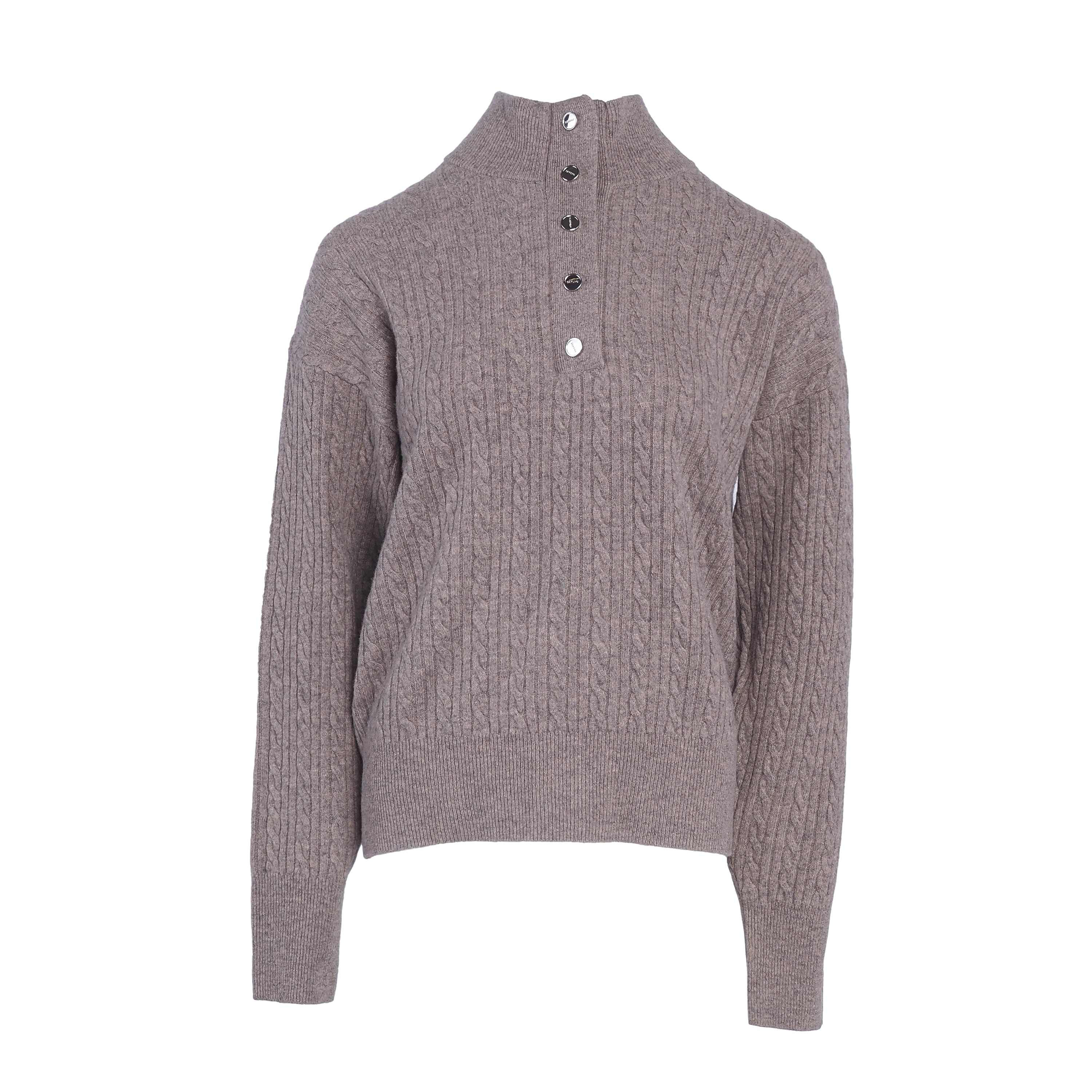 Sandro Paris Women's Grey Knit Wool Alpaca High Neck Sweater Size 2 M SFPPU01574