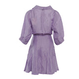 Sandro Women's Purple Short Open Dress Size 40 FR 12 UK 8 US SFPRO02722