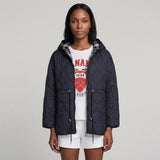 Maje Women's Reversible Tweed Quilted Jacket Wool Blend Size 0 XS UK 6
