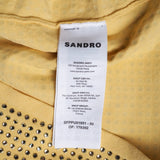 Sandro Women's Yellow Rhinestones Cropped Top Size 38 FR 10 UK 6 US SFPPU01951