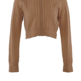 Sandro Damenpullover aus Kaschmir-Mischung in Camel Größe 36 FR 8 UK 4 US SFPPU00831