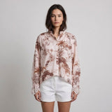 Sandro Women's Ecru Embroidered Blouse Size 40 FR 12 UK 8 US SFPTO00398