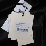 Sandro Women's Black Straight Cut Wool Blend Coat Size 36 FR 8 UK 4US SFPOU00458