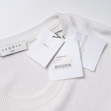 Sandro Men's Ecru Knitted Short Sleeve Viscose T-Shirt Size S SHPTR00152