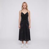 Sandro Women's Black pen Back Midi Dress Size 38 FR 10 UK 6 US SFPRO01853