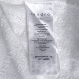 Sandro Women's White Embroidered Blouse Size 34 FR 6 UK 2 US SFPTO00434