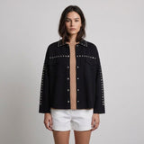 Maje Women's Black Knit Wool Blend Cardigan Size 36 FR 8 UK 4 US MFPCA00240