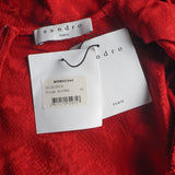 Sandro Women's Red Snake Print Short Dress Size 36 FR 8 UK 4 US SFPRO01940