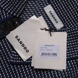 Sandro Damen-Strickpullover mit Kragen, marineblau, „ Strickjacke “, Größe 36 (FR), 8 (UK), 4 (US), Artikelnummer SFPCA00575