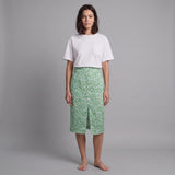 Sandro Women's Green Floral Silk Blend Skirt Size 36 FR 8 UK 4 US SFPJU00483