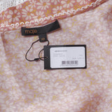 Maje Women's Pink Linen Blend Floral Wrap Dress Size 40 FR 12 UK 8 US MFPRO02438