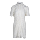 Sandro Women's Ecru Floral Lace Short Dress Size 36 FR 8 UK 4 US SFPRO00986