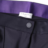 Sandro Paris Women's Navy Blue Stretch Leggings Style Trousers Size 36 S P11519H