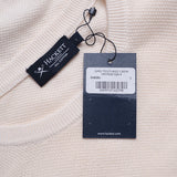 Hackett London Men's Ecru Knit Crew Neck Textured Cotton Sweater Size L HM702815