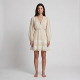 Sandro Women's Ivory Trim Cut-Out Short Dress Size 36 FR 8 UK 4 US SFPRO02164