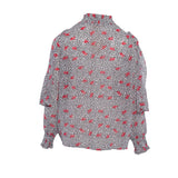 Maje Women's Multicolor Floral Long Sleeve Blouse Size 38 FR 10UK 6US MFPTO00551