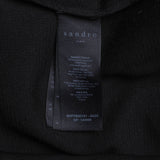 Sandro  Men's Sweater Wool Zip Knit Black Size M SHPTR00161