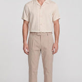 Sandro Men's Beige Tapered Trousers Size 44 FR 34 UK 36 US P6257S