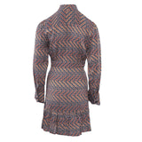 Sandro Paris Women's Multicolour Long Sleeve Satin Dress Size 34 XS 6 SFPRO01342