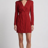 Sandro Women's Red Snake Print Short Dress Size 36 FR 8 UK 4 US SFPRO01940