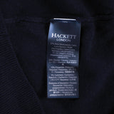 Hackett London Top-Pullover mit V-Ausschnitt „ Wolle “, Kaschmir, Strick , blau, Größe M, HM702699
