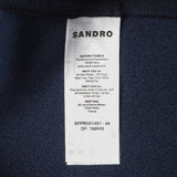 Sandro Women's Navy Smocked Short Dress Size 38 FR 10 UK 6 US SFPRO01491
