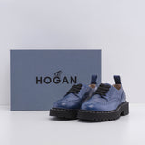 Hogan Women's Blue H561 Allacciato Bucature Derby Shoes Size 35 EU 2 UK 5 US