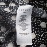 Sandro Women's Black Printed Viscose Short Dress Size 36 FR 8 UK 4 US SFPRO02039