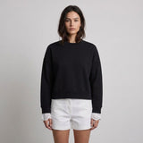 Maje Women's Black Lace Details Sweatshirt Size 36 FR 8 UK 4 US MFPSW00120