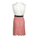Sandro Women's White Floral Lace Short Dress Size 38 FR 10 UK 6 US R5421E