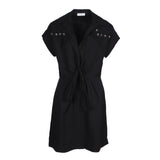 Sandro Women's Black Linen Blend Shirt Dress Size 36 FR 8 UK 4 US SFPRO00473