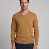 Hackett London Top-Pullover „ Strick “ mit V-Ausschnitt „ Wolle “, gelb, Größe L, HM703031