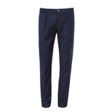 Hackett London Men's Navy Striped Tapered Wool Trousers Size 32 R HM212361