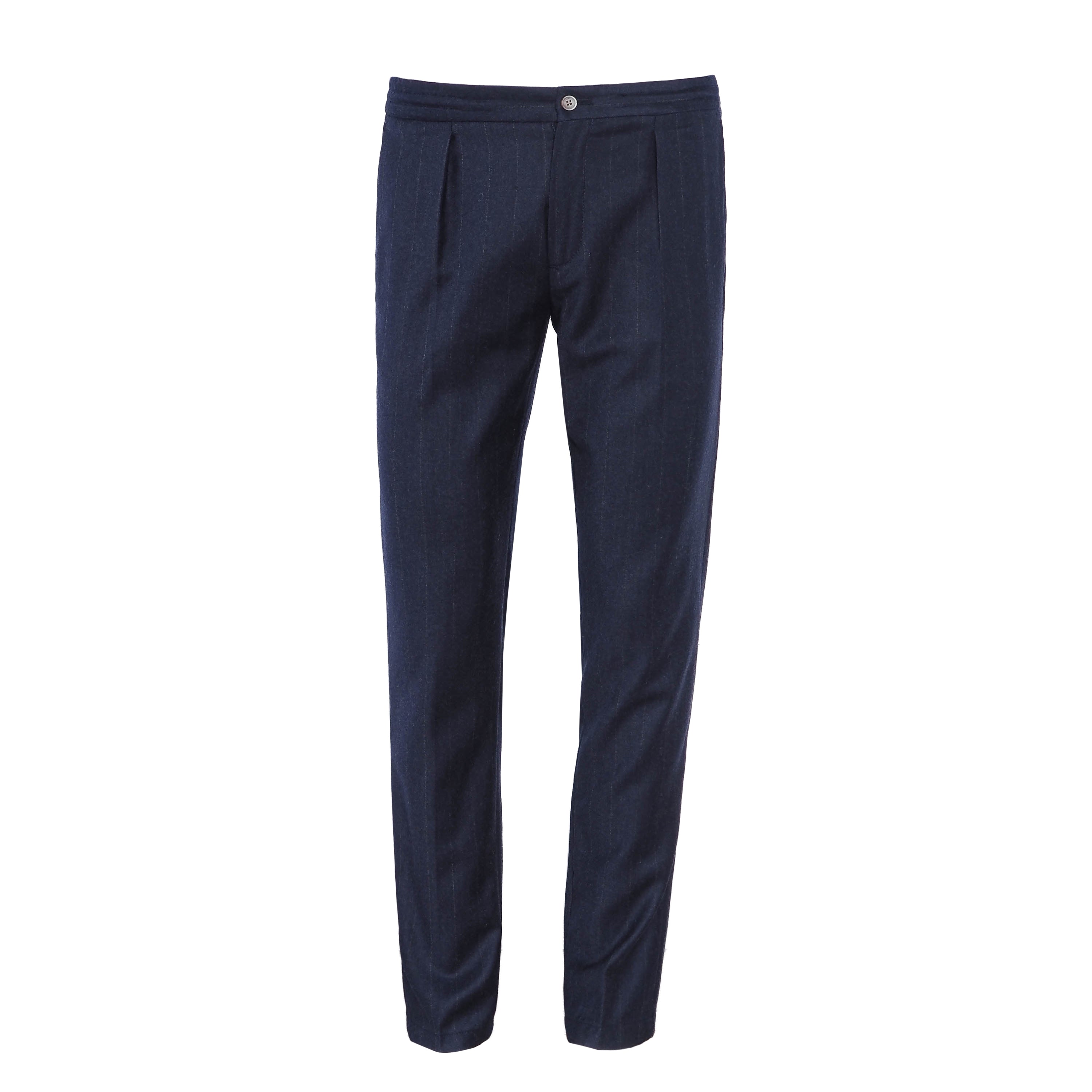 Hackett London Men's Navy Striped Tapered Wool Trousers Size 32 R HM212361