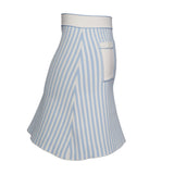 Sandro Paris Women's Blue Knit Short Striped Skirt Size 34 XS 6 SFPJU01134