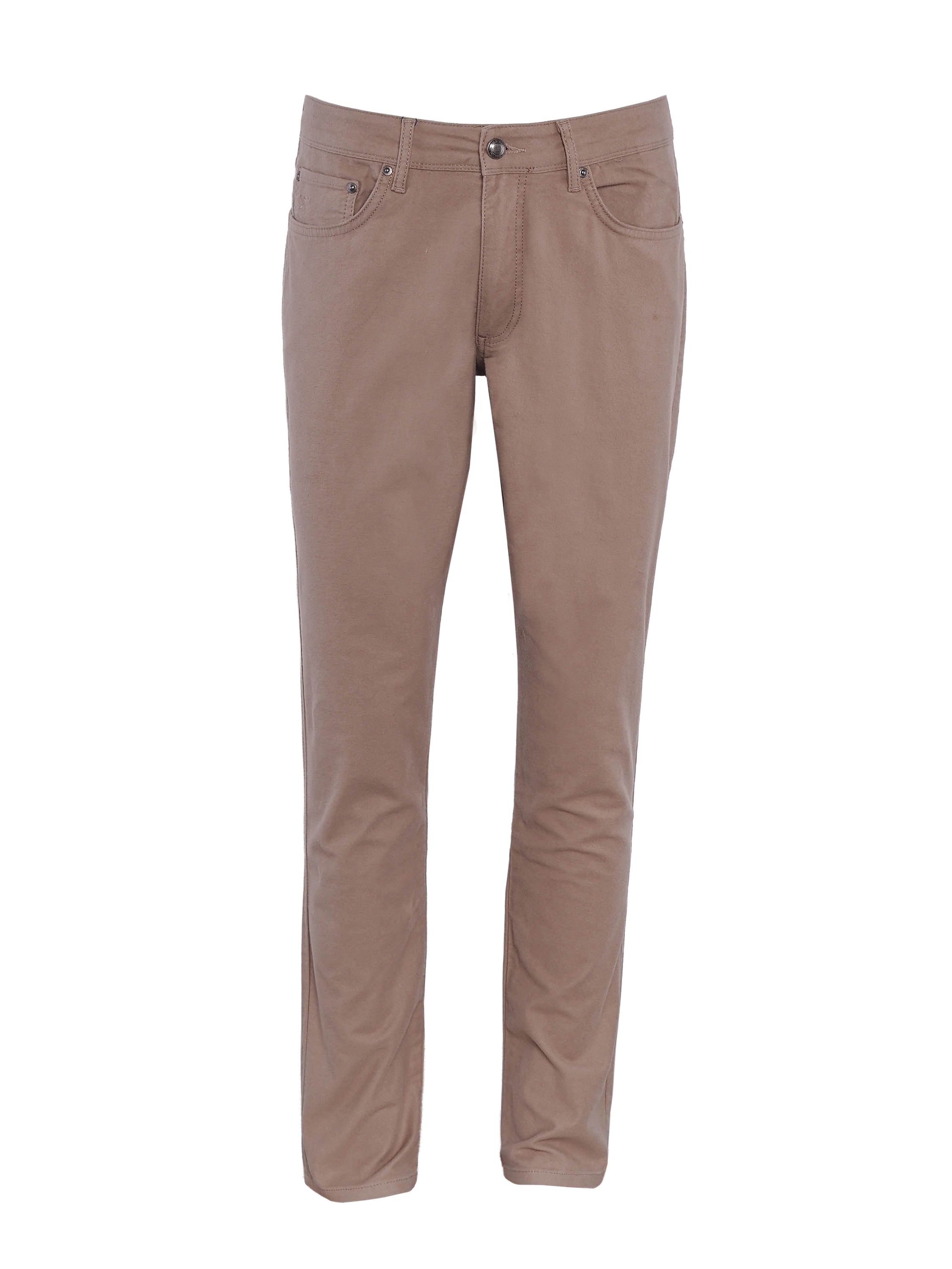 Hackett London Men's Brown Moleskin Tapered Trousers Size 34 R HM212563