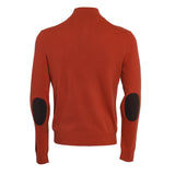Hackett London Top Sweater Logo Knit Wool Orange Size M HM702833