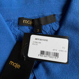 Maje  Strick , blaues Midi-Kleid mit langen Ärmeln für Damen, Größe 38, FR 10, UK 6, US MFPCA00292