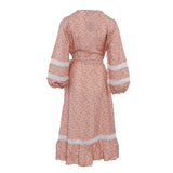 Maje Women's Pink Floral Linen Blend Wrap Dress Size 40 FR 12 UK 8 US MFPRO02438
