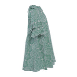 Maje Women's Green Embroidered Cotton Short Dress Size 40FR 12 UK 8US MFPRO02288