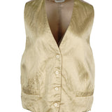 Sandro Damen-Weste mit Gürtel und V-Ausschnitt, beige, Größe 40, FR 12, UK 8, US SFPVE00807