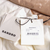 Sandro Women's Beige Hooded Puffer Jacket Size 34 FR 6 UK 2 US SFPOU00513