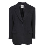 Sandro Women's Black Tweed Blazer Jacket Size 40 FR 12 UK 8 US SFPVE00973