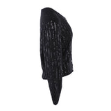 Maje Women's Black Sequin Mohair Blend Cardigan Size 38 FR 10 UK 6 US MFPCA00312